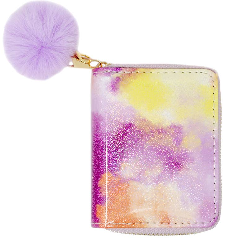 shiny tie dye wallet