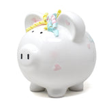 Unicorn and Rainbows Large  Piggy Bank