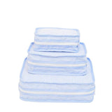 Blue Seersucker Packing Cubes
