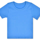Ribbed Short Sleeve Shirt - Bright Blue