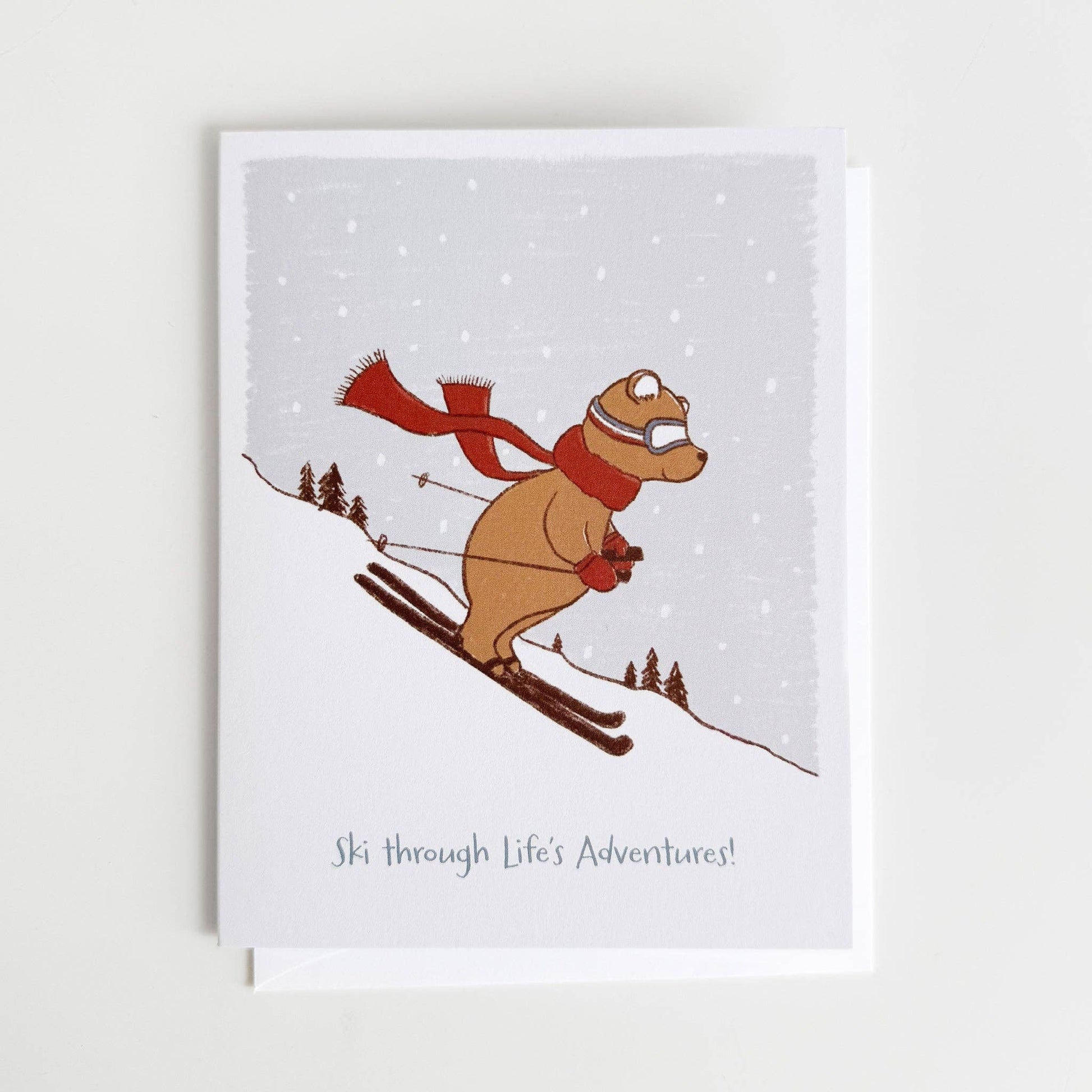 ski bear card 