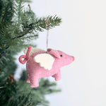 Felt flying pig ornament - Après NJ