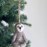 Felt Sloth Ornament: Yoga Sloth - Après NJ