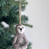 Felt Sloth Ornament: Yoga Sloth - Après NJ