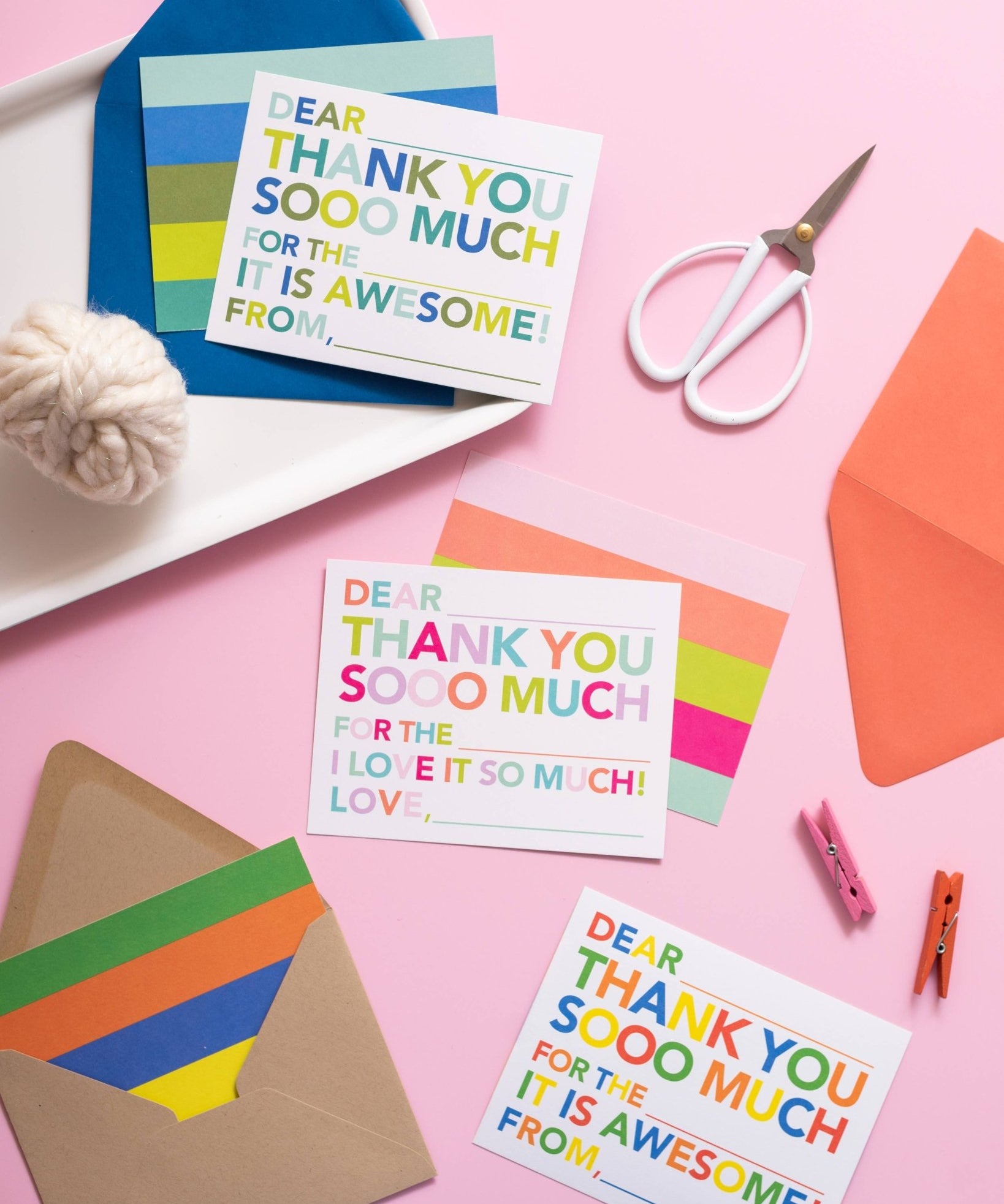 Fill in Thank You Notes - Blue - Après NJ