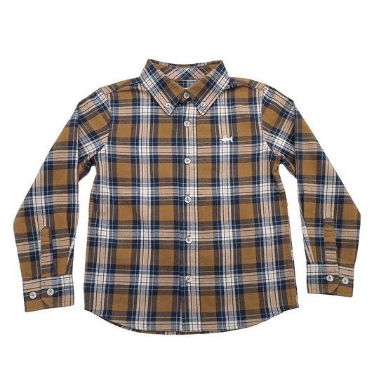 Folly Island Flannel Shirt - Camel Plaid - Après NJ