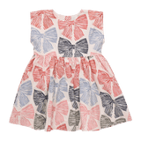 Girls Adaline Dress - Multi - Striped Bows - Après NJ
