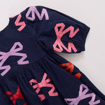 Girls Brooke Dress Multi Bow Applique - Après NJ