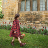 Girls Jaipur Dress Red Autumn Strawflower - Après NJ