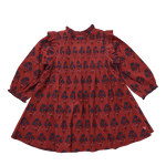 Girls Jaipur Dress Red Autumn Strawflower - Après NJ