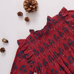 Girls Jaipur Dress Red Autumn Strawflower - Après NJ