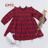 Girls Jaipur Dress Red Autumn Strawflower - Après NJ