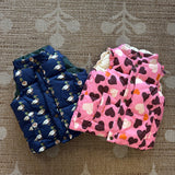 Girls Reversible Ellis Ruffle Vest - Cream stripe - Après NJ