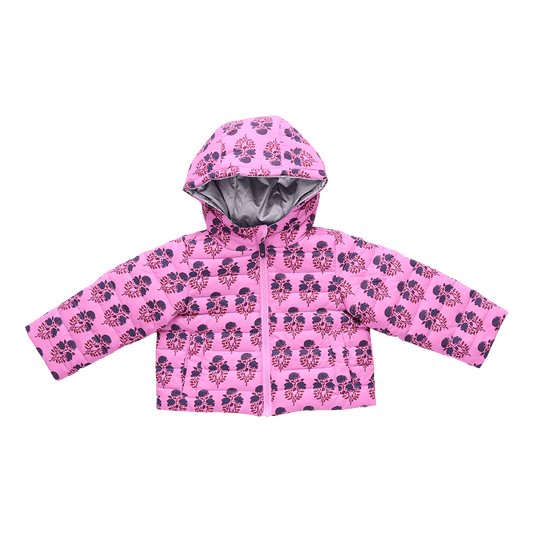 Girls Reversible Riley Jacket - Pink Strawflower - Après NJ