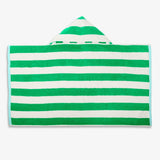 Green Kids Stripe Hoodie Towel - Après NJ