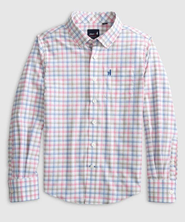 Hauser Performance Button - Up Shirt (Navy) - Après NJ