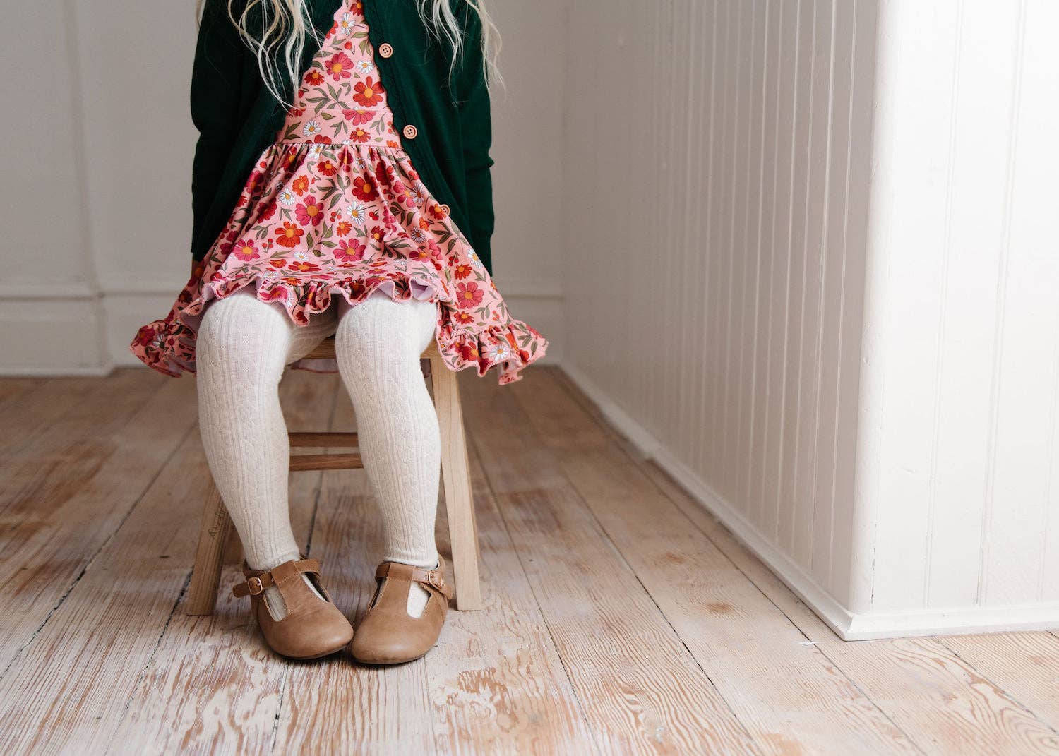 Heathered Ivory Cable Knit Tights - Après NJ