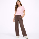 Jersey Wide Leg Pant - Cafe