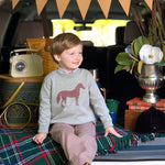 Isaac's Intarsia Sweater - Grantley Gray with Horse - Après NJ