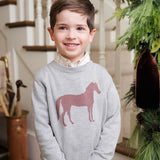 Isaac's Intarsia Sweater - Grantley Gray with Horse - Après NJ