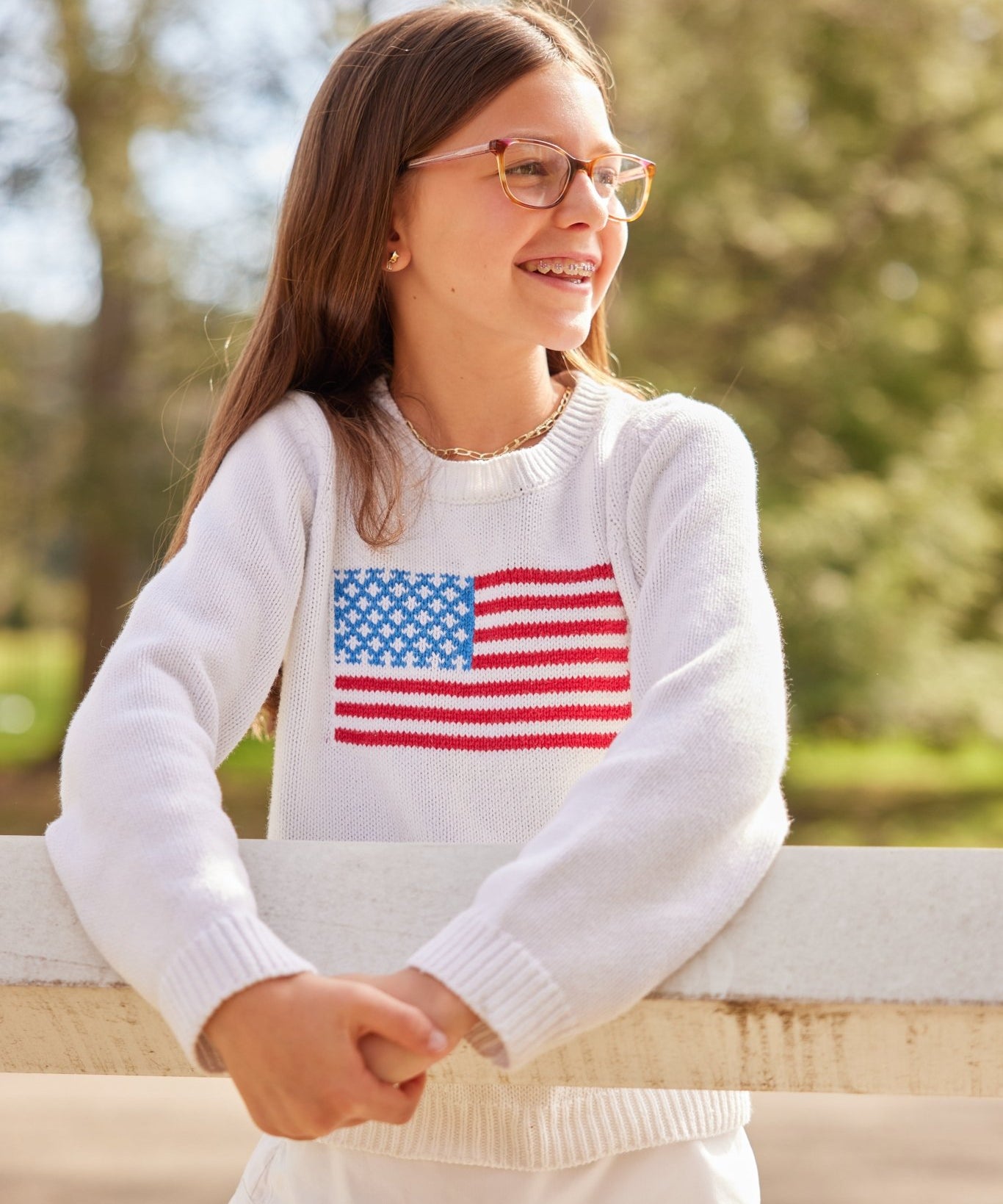 Kids Classic White Flag Sweater - Après NJ
