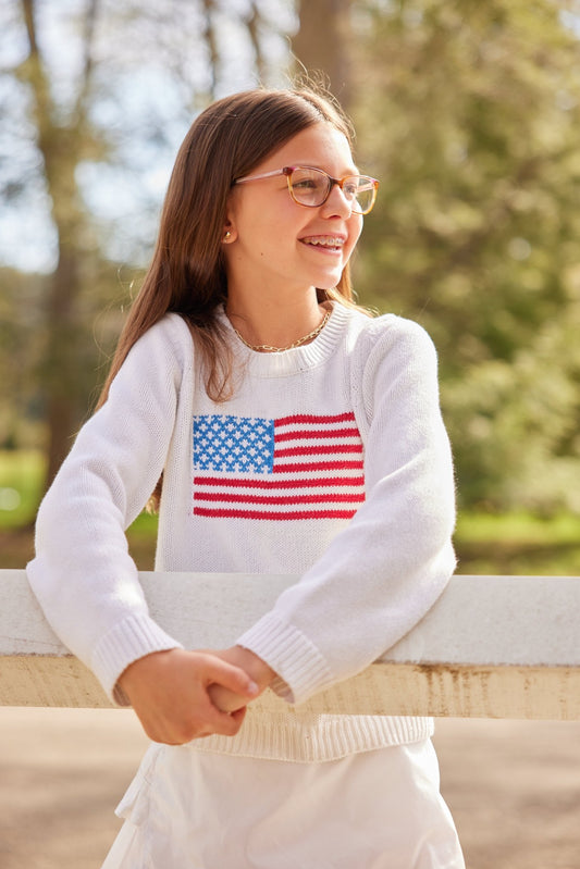 Kids Classic White Flag Sweater - Après NJ