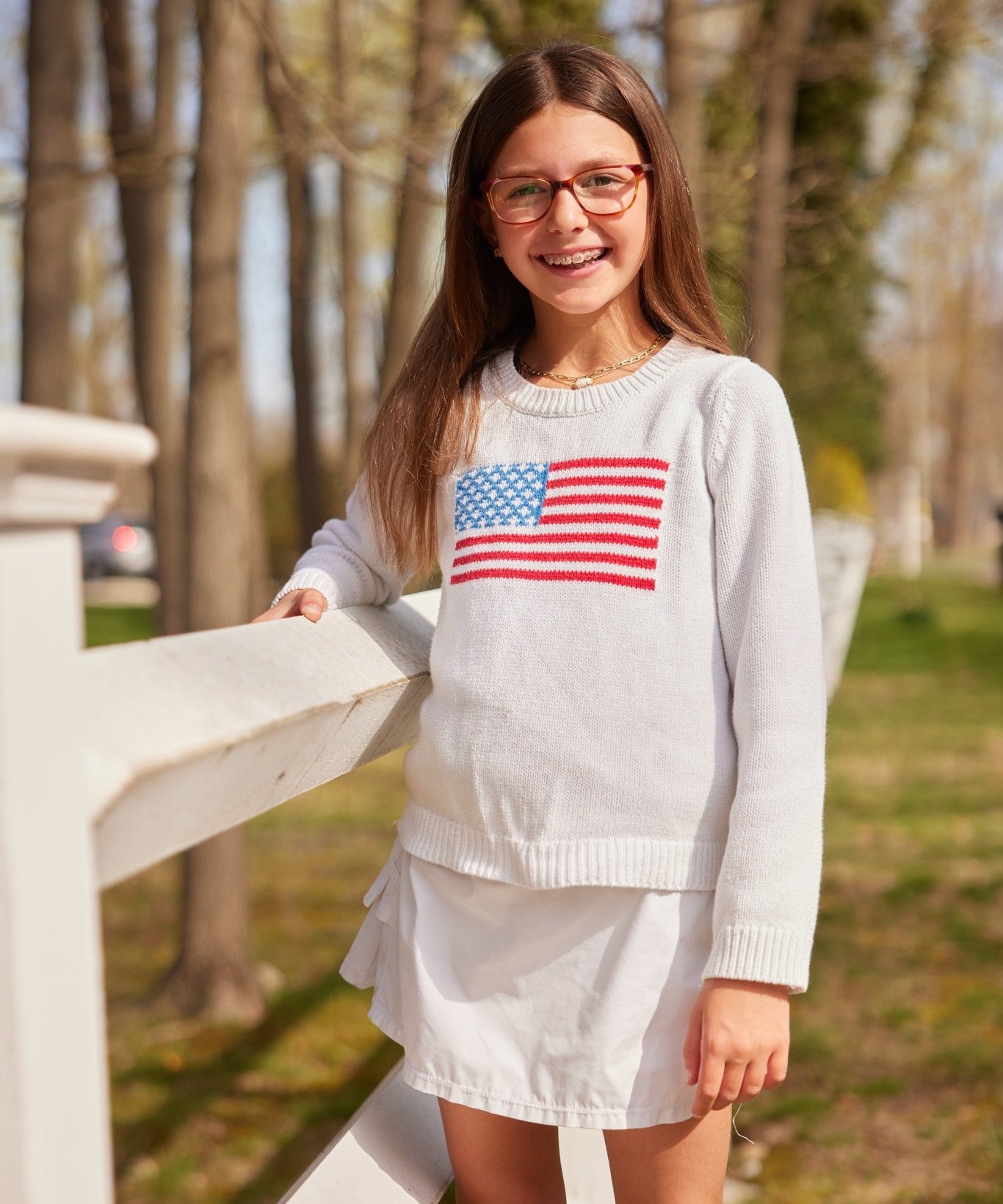 Kids Classic White Flag Sweater - Après NJ