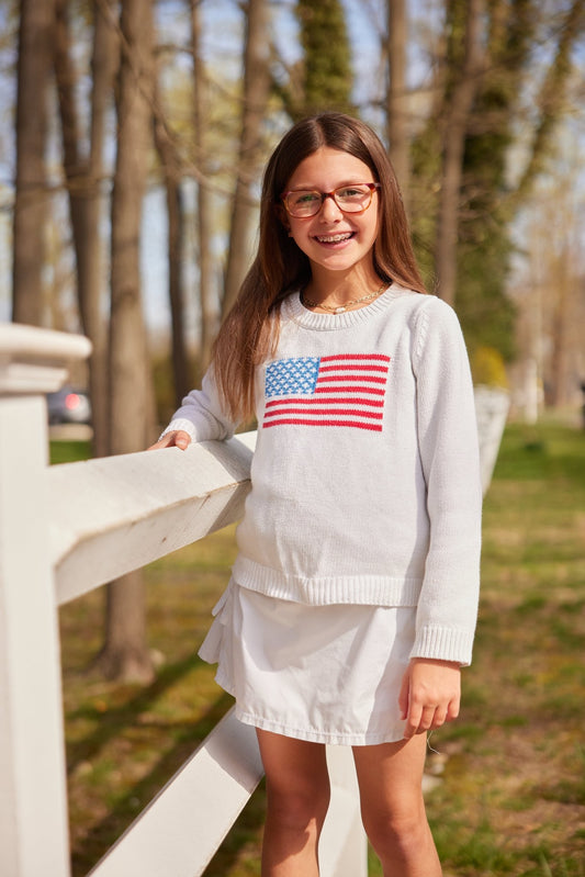 Kids Classic White Flag Sweater - Après NJ