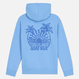 GOAT USA Palm Tree Hoodie- Blue