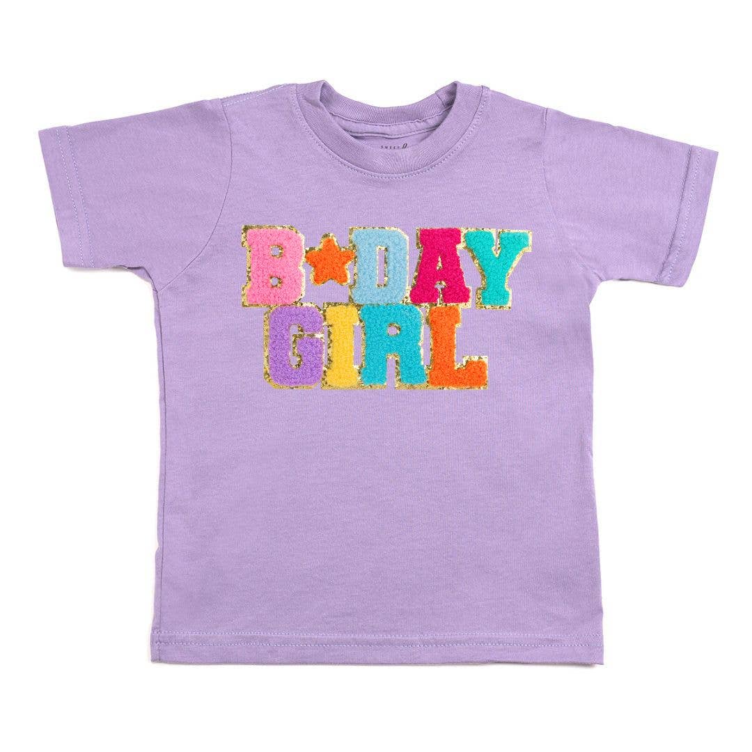 Lavender Birthday Girl Patch Short Sleeve T-Shirt - Après NJ
