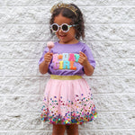 Lavender Birthday Girl Patch Short Sleeve T-Shirt - Après NJ