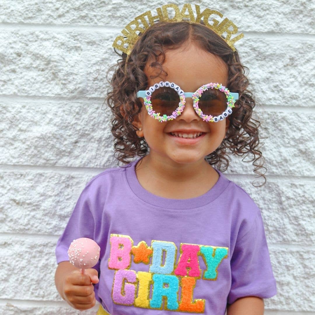 Lavender Birthday Girl Patch Short Sleeve T-Shirt - Après NJ