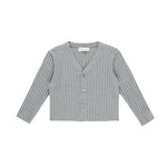 Long Sleeve Knit Button Top - Dusty Blue (Kids & Teen) - Après NJ