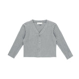 Long Sleeve Knit Button Top - Dusty Blue (Kids & Teen) - Après NJ