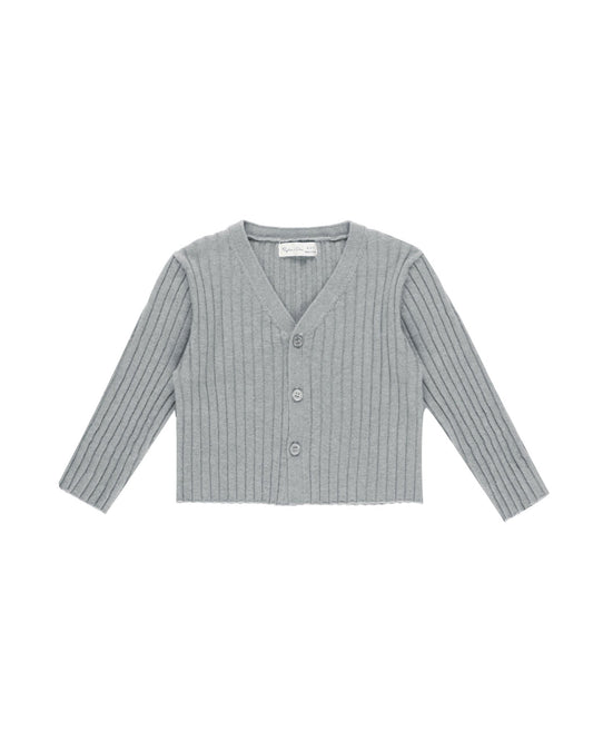 Long Sleeve Knit Button Top - Dusty Blue (Kids & Teen) - Après NJ