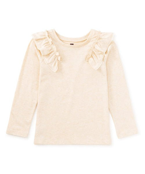 Long Sleeve Lace Trim Top - Oatmeal - Après NJ