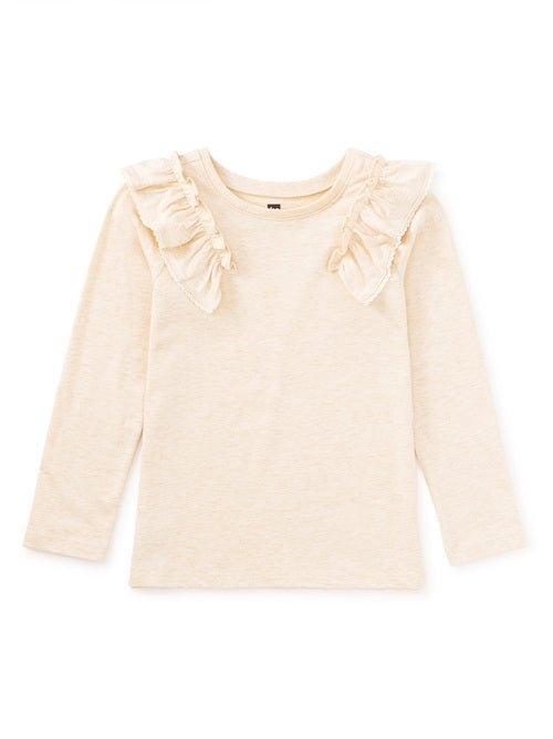Long Sleeve Lace Trim Top - Oatmeal - Après NJ