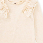 Long Sleeve Lace Trim Top - Oatmeal - Après NJ
