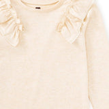 Long Sleeve Lace Trim Top - Oatmeal - Après NJ