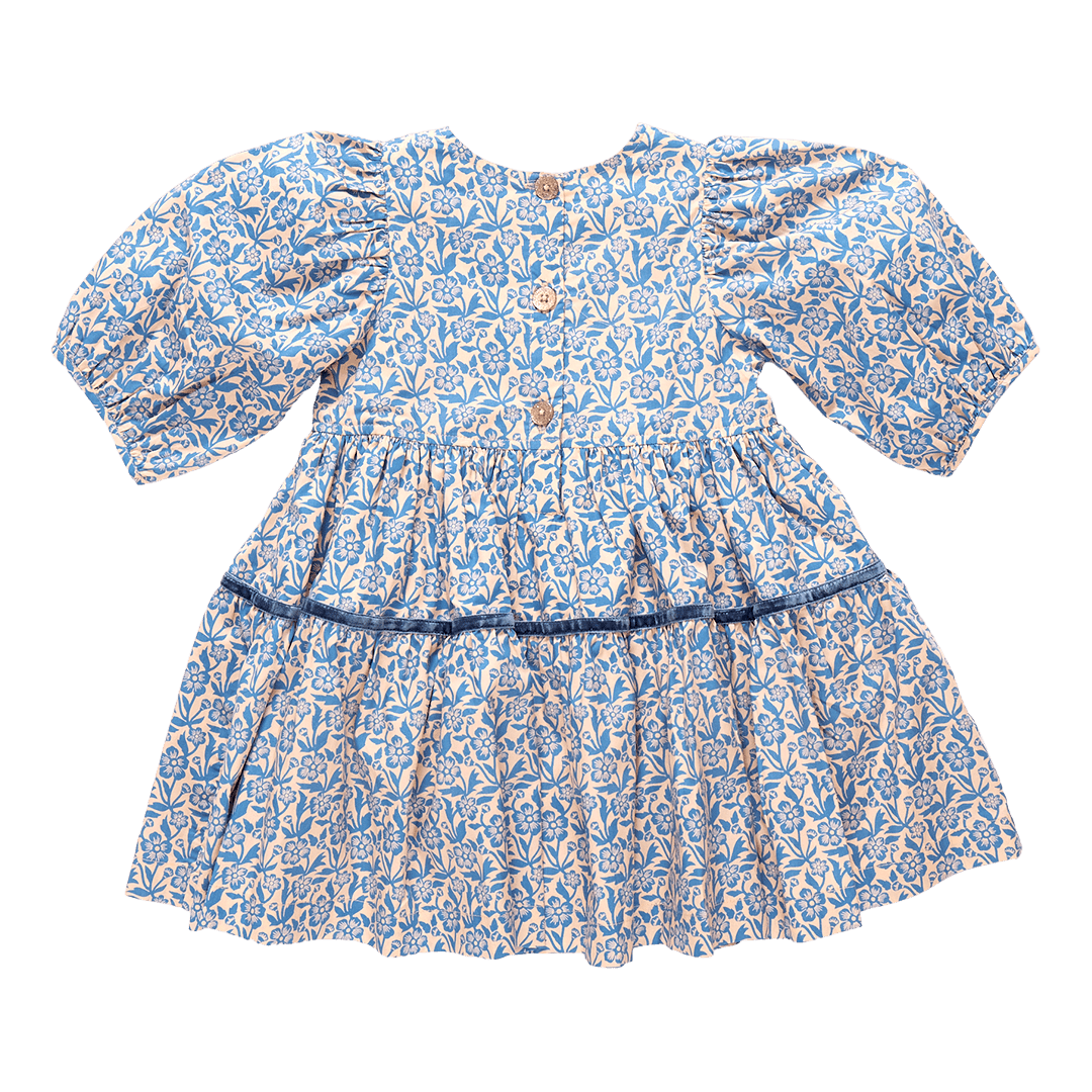 Maribelle Dress Blue Climbing Floral - Après NJ