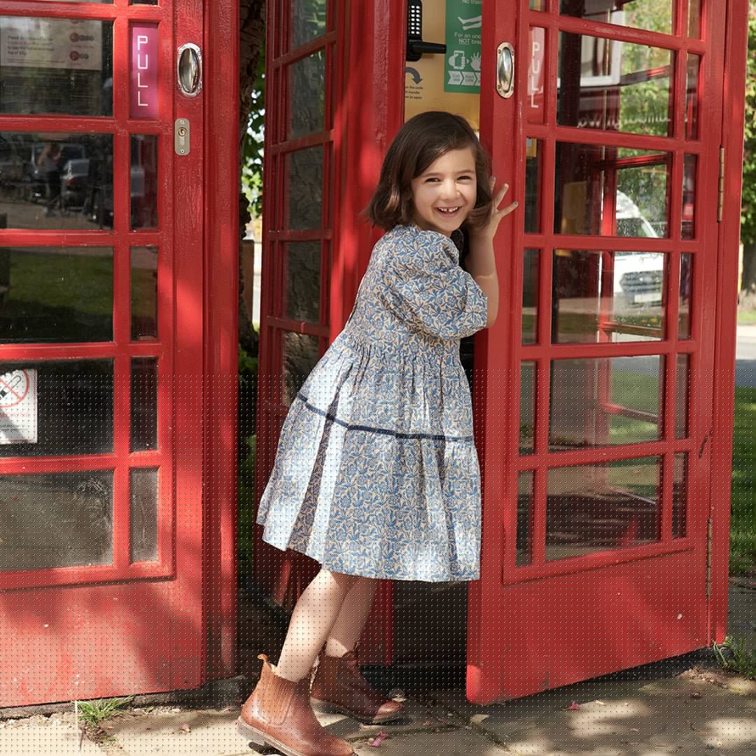 Maribelle Dress Blue Climbing Floral - Après NJ