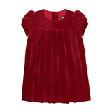 Matilda Girls Puff Sleeve Dress Red Velvet - Après NJ
