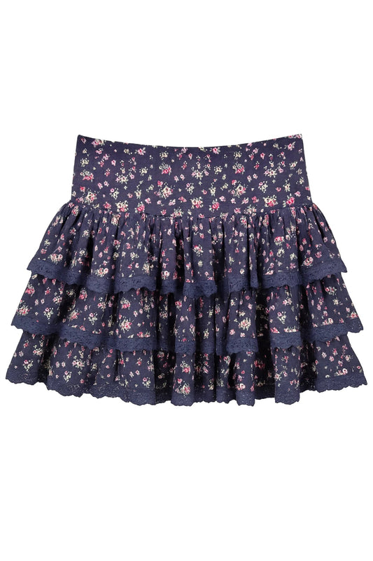 Melody Skirt in Midnight Ditsy Floral - Après NJ