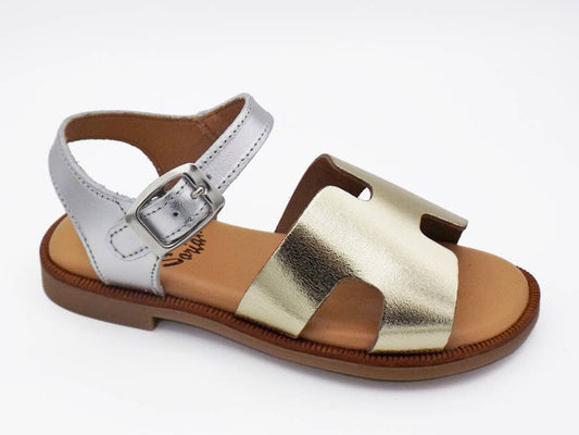 Metallic Girls Leather Sandal - Après NJ