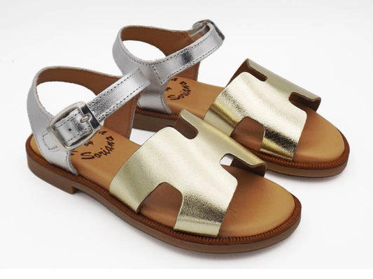 Metallic Girls Leather Sandal - Après NJ