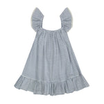 Mini Eva Girl's Ruffle Dress Marine Stripe - Après NJ