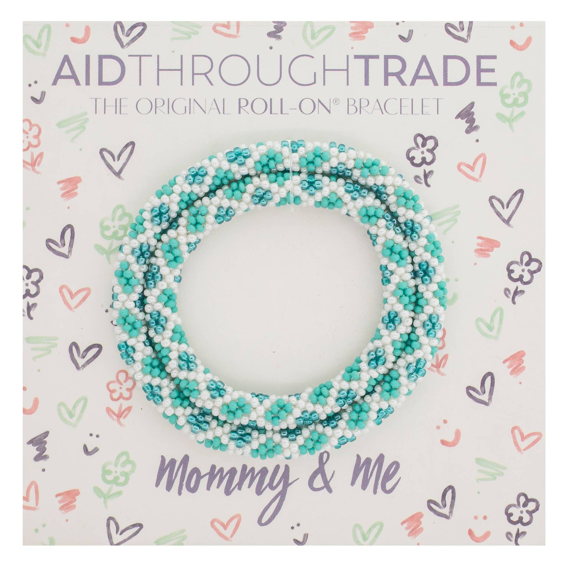 Mommy & Me Roll - On® Bracelets Aquamarine - Set of 2 - Après NJ