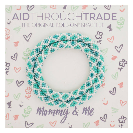 Mommy & Me Roll - On® Bracelets Aquamarine - Set of 2 - Après NJ
