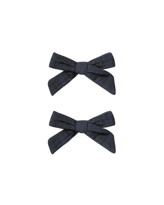 Navy Bows (Set of 2) - Après NJ