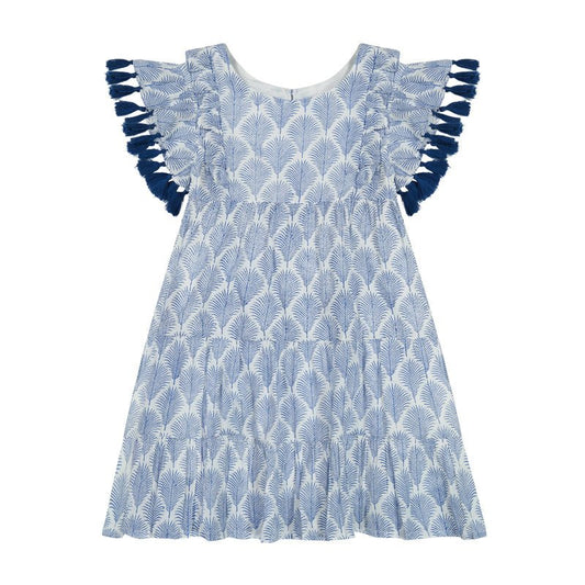 Navy Feather Sophie Tassel Dress - Après NJ